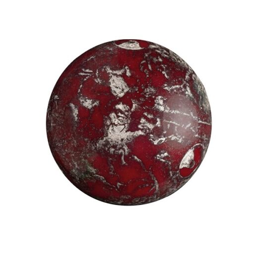 OPAQUE CORAL RED NEW PICASSO 18MM CABOCHON